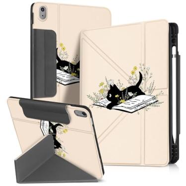 Imagem de Miss Adola Capa para iPad 10ª/11ª geração A16 de 11 polegadas com suporte para caneta – Capa para tablet de 10,9 polegadas para mulheres, meninos, meninas, homens, desenho fofo, engraçado, capa kawaii