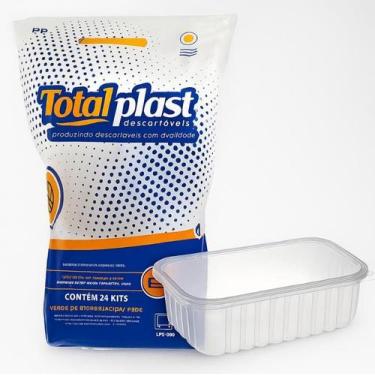 Imagem de Kit 48 pote marmita vasilha p alimentos descartavel freezer microondas