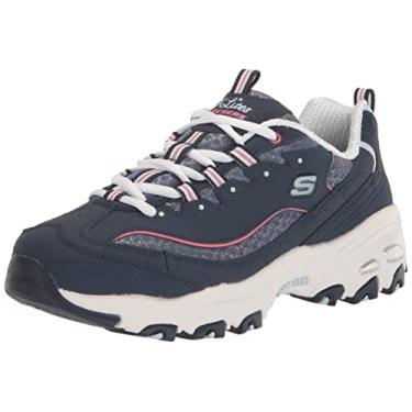 Imagem de Skechers Sport Women's Tênis D'Lites-Glowing Path, Azul marinho/Multi=Nvmt, 9