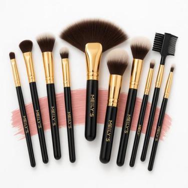 Imagem de Kit Pincéis Maquiagem Meily's 9 Peças Profissionais, Lilas