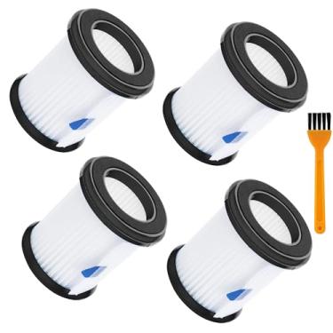 Imagem de BlueStars Filtro HEPA ultradurável com malha branca e escova para aspiradores de pó sem fio INSE S610 S6T S6P Pro - fácil de instalar - lavável e reutilizável - pacote com 4 + escovas