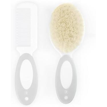 Imagem de Pimpolho Kit Pente e Escova para Bebe de Cerdas Naturais Rosa