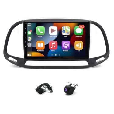 Imagem de Rádio estéreo para carro Android 13 para Dodge Ram Promaster City 2015-2021, 2G + 32G, tela sensível ao toque de 9 polegadas, receptor de áudio veicular adequado para câmera de backup HD de navegação