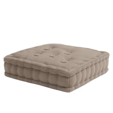 Imagem de Almofada Futon Turca/Roma 40x40 cm Tecido Oxford para bancos e palhetes de madeira(Cinza)