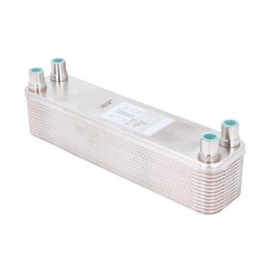 Imagem de Trocador de calor de placa aço inoxidável brasiled 4.5mpa Wort Chiller Design compacto para cerveja Laboratório de resfriamento de água de fabricação de cerveja 304 Cobre de aço