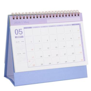 Imagem de Luxshiny Calendário de Mesa Estético 2025-2026: Organizador de Mesa Pequeno Com 18 Meses para Planejamento E Agendamento, Roxo