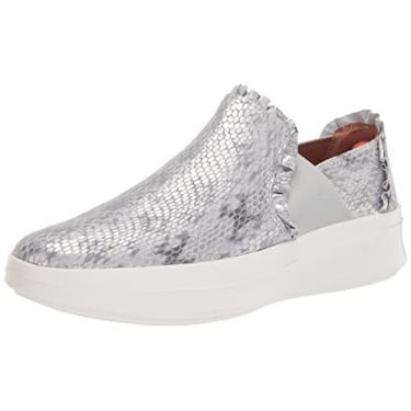 Imagem de Gentle Souls by Kenneth Cole Tênis feminino sem cadarço com babados Rosette, Prata, 6