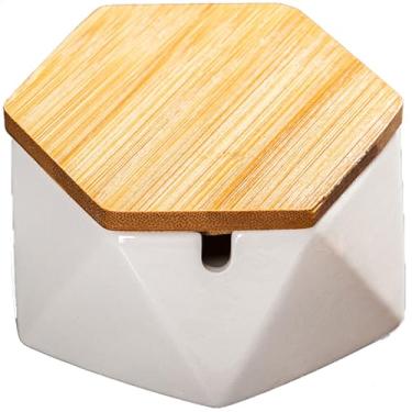 Imagem de Cinzeiro de cerâmica com tampa Cinzeiro anti-mosca para mesa adequado para quarto, sala de estar, restaurante, hotel, bar e escritório