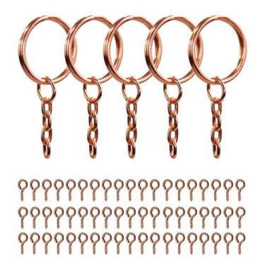 Imagem de Argola 23mm Rose Gold Com Mini Pitão 9mm Rosqueável Com 1000 Unidades 