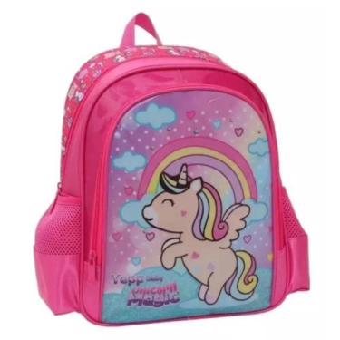 Imagem de Mochila Escolar Costas Infantil Reforçada Unicórnio Poney - Yepp