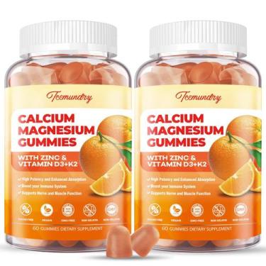 Imagem de Gummies Cálcio Magnésio Zinco com Vitamina D3 e K2 400mg - Tcemundry