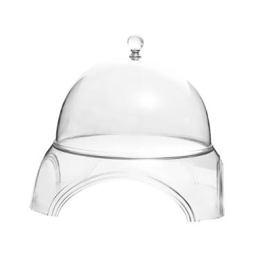 Imagem de Fenteer Suporte para bolo com cúpula para mesa de sobremesas, bandeja para servir sobremesas, suporte prático para para festas, salas de jantar em casa, Xl
