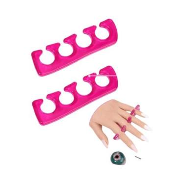 Imagem de Separador De Dedos Dos Pés De Silicone Macio, 5 Cores, 2 Peças, 2,6x9,