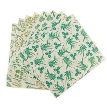 Imagem de ZJRDYYK 8 peças de panos de prato suecos reutilizáveis para cozinha, panos de prato suecos ecológicos, panos de prato SWE portáteis altamente absorventes para cozinha doméstica