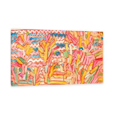 Imagem de Paul Klee Canvas Wall Art Colorido Abstrato Poster Vintage Clássico Pintura a Óleo Pintura Mestre Impressão Adequada Sala de Estar Escritório Decoração de Parede Legal 128x80cm (127.0x81.3 cm