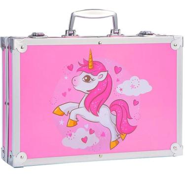 Imagem de Kit Desenho Para Arte infantil Com Estojo Unicórnio 145 Peças - Toys Import J24113255
