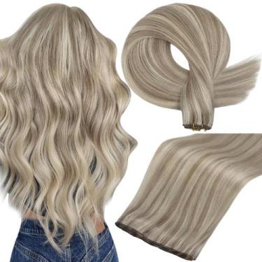 Imagem de Extensão de cabelo Full Shine Genius Weft 20 cm Cabelo humano loiro