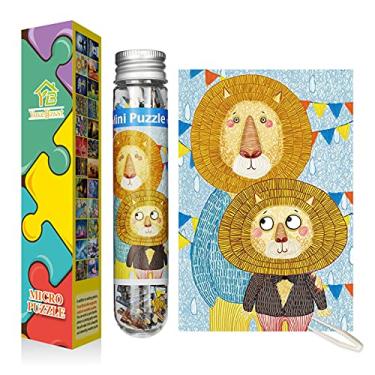 Imagem de Mini quebra-cabeças para adultos, 150 peças, pequeno quebra-cabeça desafiador, microquebra-cabeça difícil e pequeno, decoração de casa, entretenimento 15 x 10 cm (O Rei Leão)