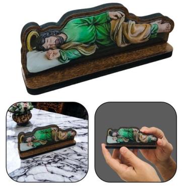 Imagem de Imagem São José Dormindo Mesa Madeira 12 cm - FORNECEDOR 2