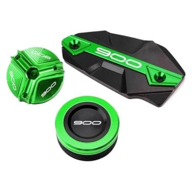 Imagem de Compatível com Z900 Z 900 2017-2024 acessórios de motocicleta cilindro mestre reservatório de óleo protetor de tampa de enchimento de óleo (3-verde)