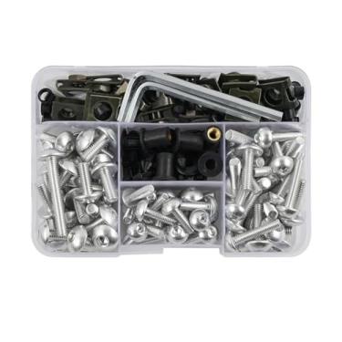 Imagem de Kit de parafusos de carenagem de para-brisas de motocicleta 190 peças compatível com S&uzuki GSXR 600 750 1000 K1 K2 K3 K4 K5 K6 K7 K8 K9 K10 (prata)
