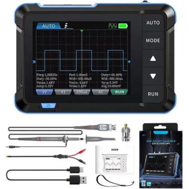 Imagem de Mini Osciloscópio Digital Portátil FNIRSI DSO153 800Vpp NFe - Alta Pre
