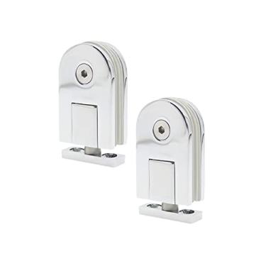 Imagem de Dobradiças, clipe de vidro, dobradiças de porta de vidro 360 graus dobradiça pivô de porta de vidro grampos de vidro vitrine acessórios de banheiro clipe de banheiro rolamento 35 kg adequado para 5-12