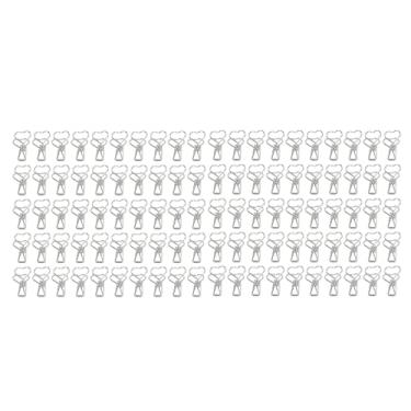Imagem de AYNEFY Grampos da Pasta, Grampos da Pasta do Ferro do Metal Com Força de Aperto Forte, 100 Pces Mini Divertimento para o Uso Escritório e Escola (Prata)