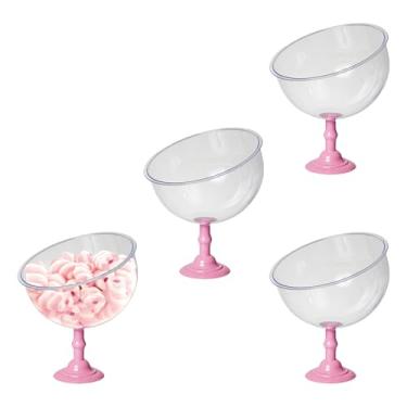 Imagem de Expositor De Balas Baleiro 450ml Premium 4pçs Bomboniere Acrílico (ROSA CLARO)