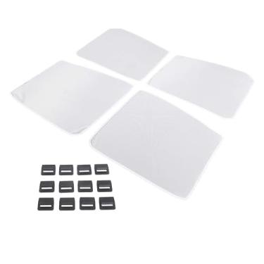 Imagem de Para Hummer EV Accessories 4 toldos de vidro para teto solar, sem lacunas/livre de agitação Hummer EV isolamento térmico UV reflexivo dobrável para captador Hummer EV 2024 a 2027