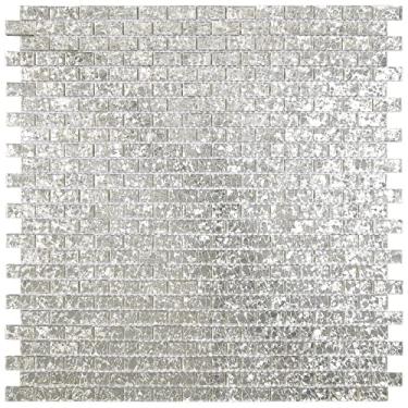 Imagem de Pastilha de Vidro Espelhada 28,5x28,5 cm Fenis Glass Mosic Prata Espelhada