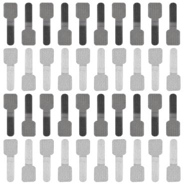 Imagem de 40 peças de abraçadeiras adesivas, clipes de gancho e laço, organizador de cabos ajustável multifuncional para eletrodomésticos de escritório em casa, gerenciamento de prendedor de fio de mesa (cinza