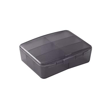 Imagem de Caixa de comprimidos organizadora de comprimidos de alta capacidade, organizador diário de medicamentos à prova d'água para vitaminas e óleo de peixe, suplemento preto