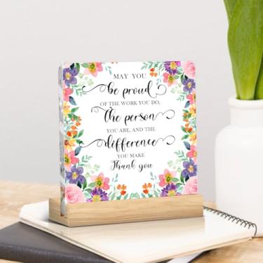 Imagem de Thank You Gifts for Women Coworker Boss Appreciation Inspirational Going Away Retirement Gift Office Decor Desk Decor Acrylic Plate Decorative Sign for Home Rooms Bedroom Bookshelf Tabletop Shell