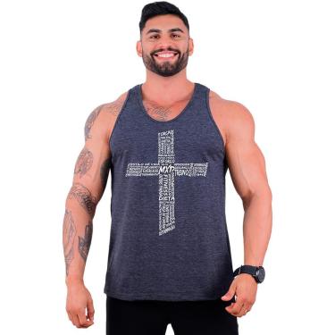 Imagem de Regata Cavada Masculina MXD Conceito Crucifixo Motivacional-Masculino