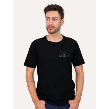 Imagem de Camiseta Ellus Masculina Slim Cotton Made To Last Preta-Masculino