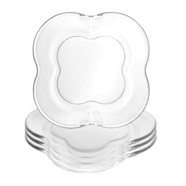 Imagem de WOLFF - Conjunto 4 Pratos para Sobremesa de Vidro Butterfly 17cm
