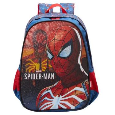 Imagem de Mochila De Costas Escolar Infantil Spider Man Holográfica - Xeryus, Az