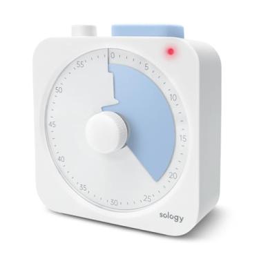 Imagem de sology Mirai Timer, um temporizador visual quadrado para estudar, cozinhar, reuniões, gerenciamento de tarefas, fitness e treinamento muscular. Bonito e elegante, perfeito para uso em desktop. Azul.