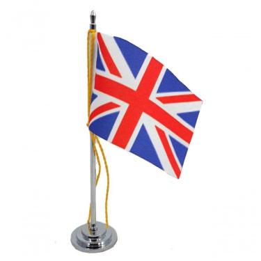 Imagem de Mini Bandeira De Mesa Da Reino Unido 15 Cm Poliéster
