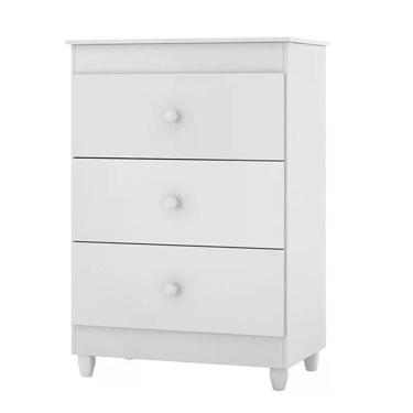 Imagem de Cômoda Ternura 3 Gavetas - Branco - Peternella Móveis Branco