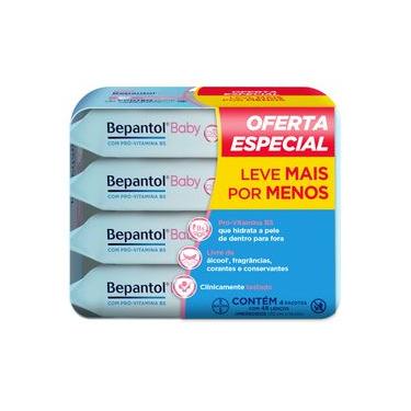 Imagem de Kit com 4 Lenços Umedecidos Hipoalergênico 48un - Bepantol