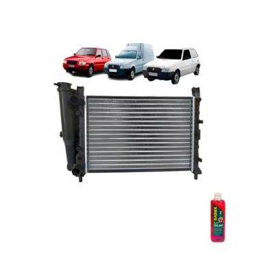 Imagem de Kit Radiador Uno 1.6 91/96 e Uno Fire 2001 com Aditivo Radiex R1952 Rosa