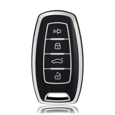 Imagem de Capa para chave remota de carro TPU moderna compatível com Great Wall Haval Hover H1 H4 H6 H7 H9 F5 F7 H2S GMW Coupe protegido chaveiro sem chave (acessório de reposição, não OEM)
