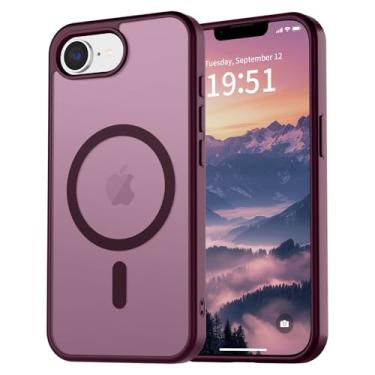 Imagem de vnnink Capa para iPhone 16e, capa magnética fosca de proteção contra quedas de grau militar translúcida - Capa protetora protetora contra choques fina, resistente, durável, à prova de choque