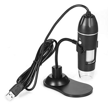 Imagem de Microscópio Digital USB Portátil e Desktop Lupa Câmera 0 3MP Luz 8-LED Magnificação 1000X com Suporte para