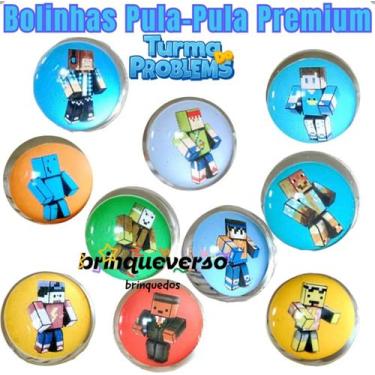 Imagem de Bolinha Pula Pula Especial Streamers Turma do Problems. Kit 25 Unidade