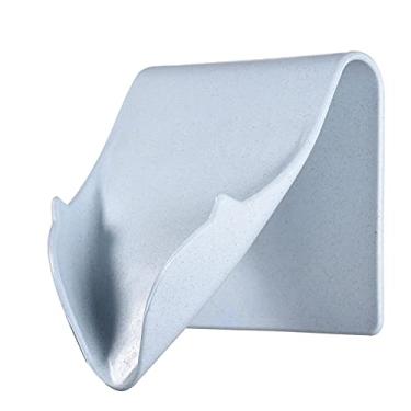 Imagem de Porta- Sabonete Banheiro Chuveiro Prato de Autoadesivo Montado na Parede Caixa Armazenamento com Pratos Drenagem