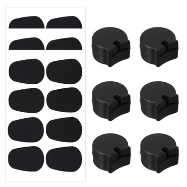 Imagem de FNANJWQ Conjunto de almofadas para descanso de boca e polegar, 24 almofadas ovais de saxofone para bocal, 6 protetores de silicone macio para clarinete de oboé para a maioria dos saxofones e clarinete