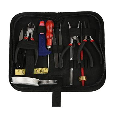 Imagem de Kit de Ferramentas Hardware Portátil com 22 peças e Caixa Armazenamento Alicate Artesanal para Fabricação Bijuterias DIY